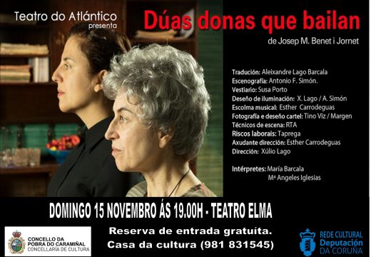 Teatro do Atlántico representará no Elma a obra Dúas donas que bailan
